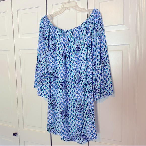 Lilly Pulitzer Nevie Off the Shoulder Dress - Picture 12 of 12